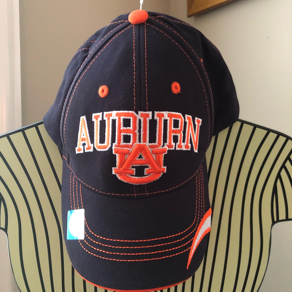 Nwt Auburn Univ Baseball Cap Blue Orange Velcro